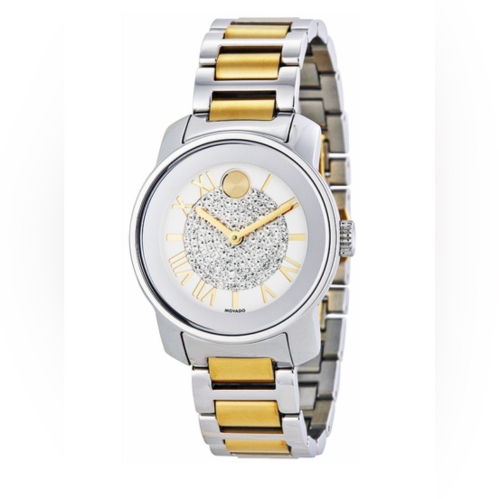 Movado Women's/ Unisex BOLD Luxe Two Tone Watch with Roman Index Dial NI…